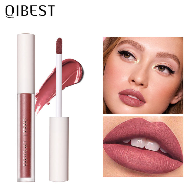 QIBEST Velvet Matte Lip Gloss Matte Moisturizing Non-Stick Lip Glaze Non-Fading Lip Gloss - V.I.P Digital Presence