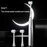 Adult electric toothbrush with three sides rechargeable sonic vibration waterproof electric toothbrush - V.I.P Digital Presence