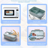 Lunch Box Food Container Bento Box Heated Lunchbox Kids Lunchbox Snack Straw Wheat Korean Sealed Student Plastic Box for Food - V.I.P Digital Presence