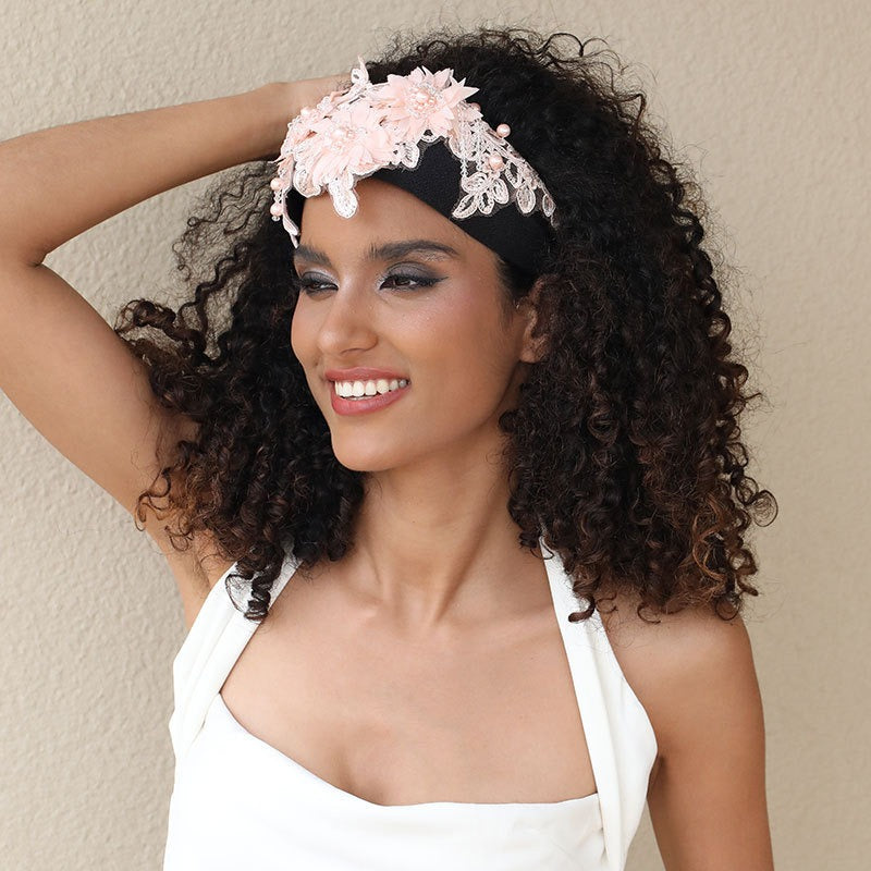 Fashionable handmade embroidery three-dimensional simulation crystal flower hair hoop - V.I.P Digital Presence