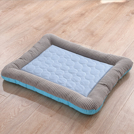 Cooling pet mats for dogs & cats (puppies/kittens): ice silk, breathable, soft summer pads in pink/blue. - V.I.P Digital Presence