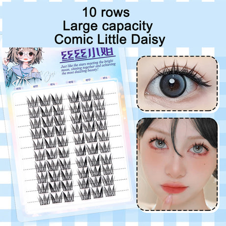 Sunflower Comics Pure Desire Eyelash Simulation Natural Thickening Large Segmented Trilogy False Eyelash Laziness - V.I.P Digital Presence