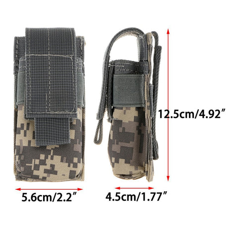 Outdoor Military Fan Flashlight Bag Small Single Tool Bag M5 Tactical Flashlight Bag Molle Accessory Bag Waist Bag - V.I.P Digital Presence