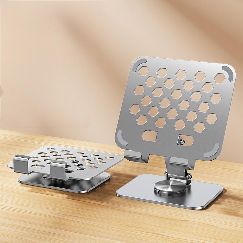 Tablet stand 360 degree rotating folding all metal live streaming learning iPad universal stand for tablets and smartphones - V.I.P Digital Presence