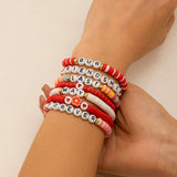Bohemian style colorful soft ceramic elastic letter LOVE bead bracelet Bracelet - V.I.P Digital Presence
