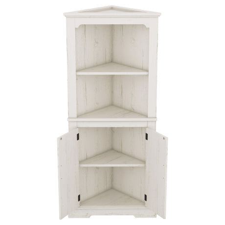 Tall Corner Cabinet with Doors for living room, bathroom,Dining Room or Kitchen,color:Wood grain beige - V.I.P Digital Presence