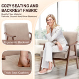 Solid wood frame living room chair, accent chair with thick backrest, casual chair Indoo - V.I.P Digital Presence