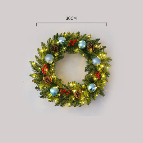Christmas wreath rattan 30/40/50/60cm Christmas decoration wreath door hanging scene - V.I.P Digital Presence