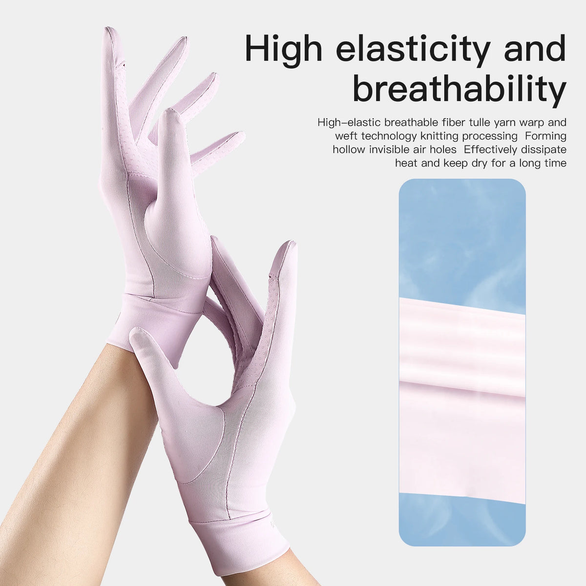 Cycling UV resistant thin breathable silicone anti slip touch screen sunscreen ice silk gloves - V.I.P Digital Presence