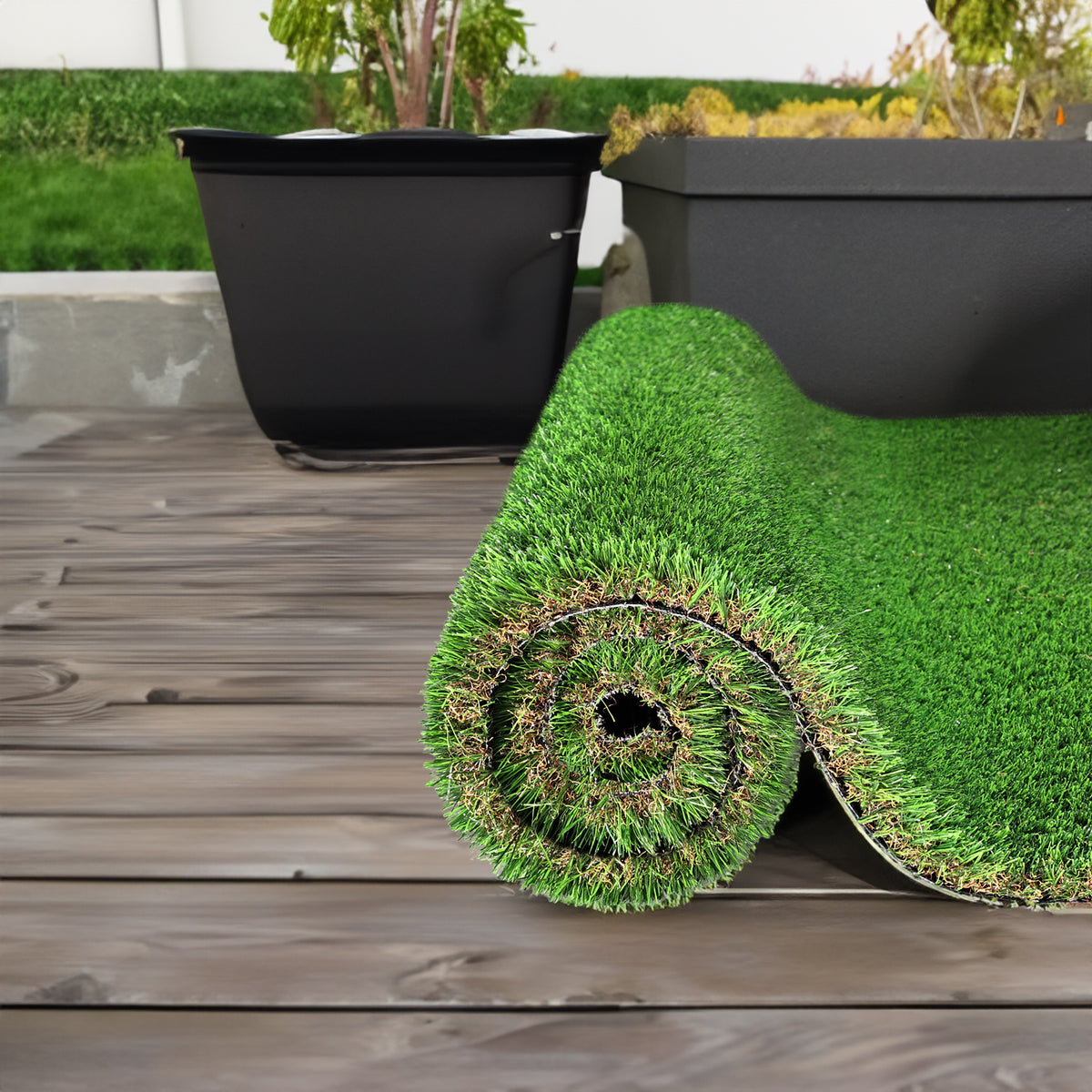 4FTX6FT outdoor artificial grass running blanket, thick and realistic fake grass roll with a pile height of 1.38 inches - V.I.P Digital Presence