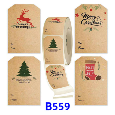 Christmas gift stickers decorative sealing sticker Merry Christmas Reward Self-adhesive labels Children's Day party - V.I.P Digital Presence