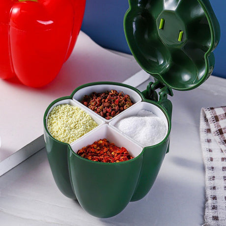 Seasoning box with four compartments and a cover multifunctional seasoning box - V.I.P Digital Presence