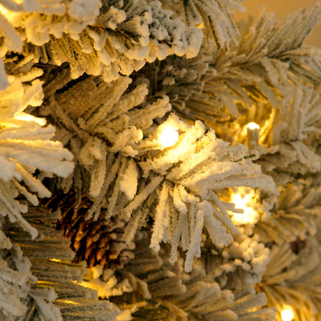 A set of 4 artificial Christmas trees, including flower garlands, flower garlands, and 2 entrance trees, with LED lights - V.I.P Digital Presence