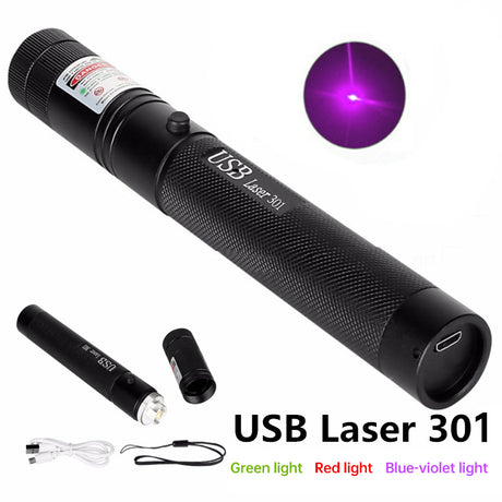 Portable Rechargeable High - Brightness Red/Green/Violet Laser Pointer, 60825 - 1, 532nm/650nm/405nm ， - V.I.P Digital Presence