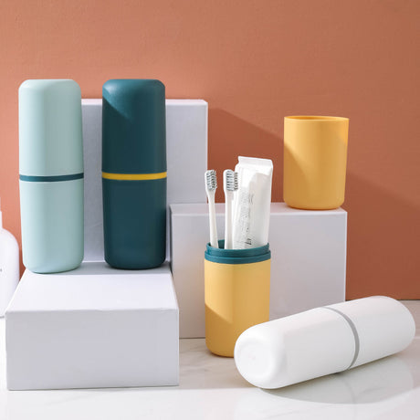Travel Wash Cup Toothbrush Toothbrush Toothpaste Storage Box - V.I.P Digital Presence