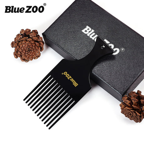Thin Black Tough Blue ZOO Men's Retro Oil Head Big Back Mohawk Modeling Airplane Head Stylist Comb - V.I.P Digital Presence