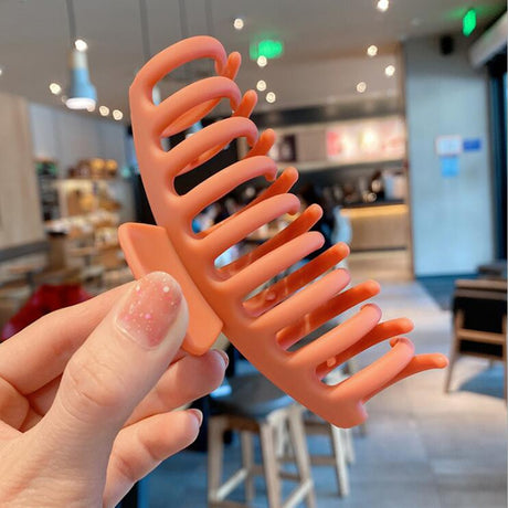 1PC Korean Solid Large Hair Claws Elegant Acrylic Hairpins Barrette Crab Hair Clips Headwear for Women Girls Hair Accessories - V.I.P Digital Presence