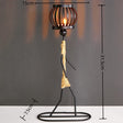 Wrought Iron Candle Holder Decorative Piece - European Style Restaurant Dining Table Ambiance Light Candlestick Home Metal Artware - V.I.P Digital Presence