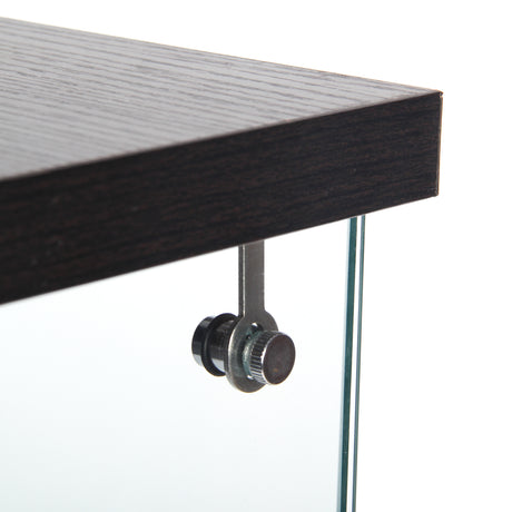 4 glass display cabinets with door shelves, floor standing antique bookshelf, 64.7 "* 16.7" * 14.3 ", black - V.I.P Digital Presence