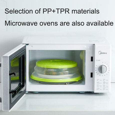 Folding cover with hooks, microwave heating cover, multifunctional silicone folding fresh-keeping cover, oil proof and splash pr - V.I.P Digital Presence