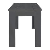 TREXM 3-piece retro cutlery set, rectangular stand table, and 2 wooden stools for 4 people (gray) - V.I.P Digital Presence