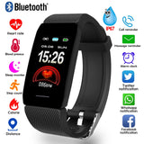 1.14 Pulsera inteligente con monitor de ritmo cardíaco, presión arterial y clima, reloj inteligente resistente al agua para hombres, mujeres y niños.