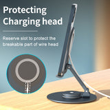 Rotatable foldable portable wireless charging desktop magnetic phone holder aluminum alloy magsafe holder