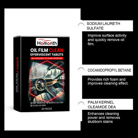 Automotive Windshield Oil Film Effervescent Tablet, Windshield Oil Film Stain Cleaning Effervescent Tablet - V.I.P Digital Presence