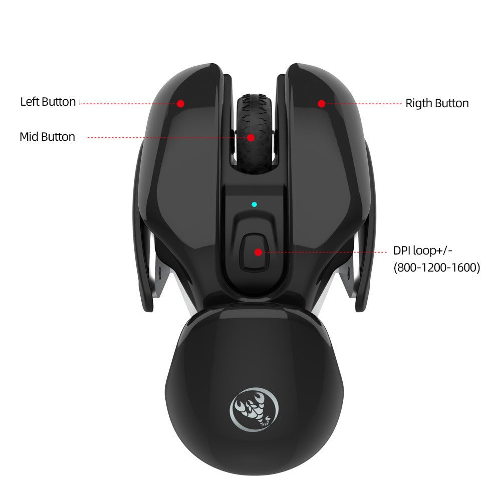 New USB wireless mouse 1600DPI rechargeable office mouse desktop laptop accessories - V.I.P Digital Presence