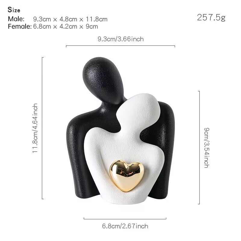 Creative couple figure decoration Newlywed home decoration Lover sculpture decoration figure desktop living room bookshelf decor - V.I.P Digital Presence