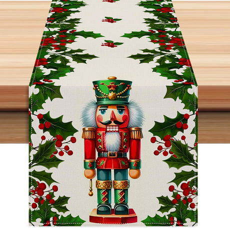 Christmas linen table flag walnut clip printed tablecloth holiday table decoration tablecloth tea flag pad - V.I.P Digital Presence