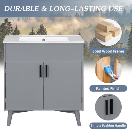 Bathroom vanity Set with Sink, Combo Cabinet, Bathroom Storage Cabinet - V.I.P Digital Presence