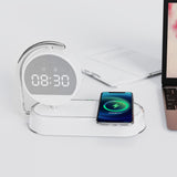Multi functional clock, wireless charging, clock alarm, mobile phone, wireless charging, small night light, three in one - V.I.P Digital Presence