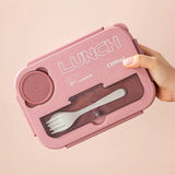 Microwaveable sealed lunch box with compartments and sauce box with cutlery - V.I.P Digital Presence