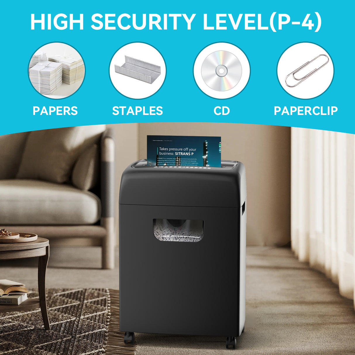 PAPER SHREDDER CROSS CUT LARGE BIN HIGH SECURITY LOW NOISE - V.I.P Digital Presence