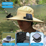 Camper Solar Fan Hat Fishing Hat Men's Outdoor Mountaineering UV Protection Sunshade Fishing Hat with Fan - V.I.P Digital Presence