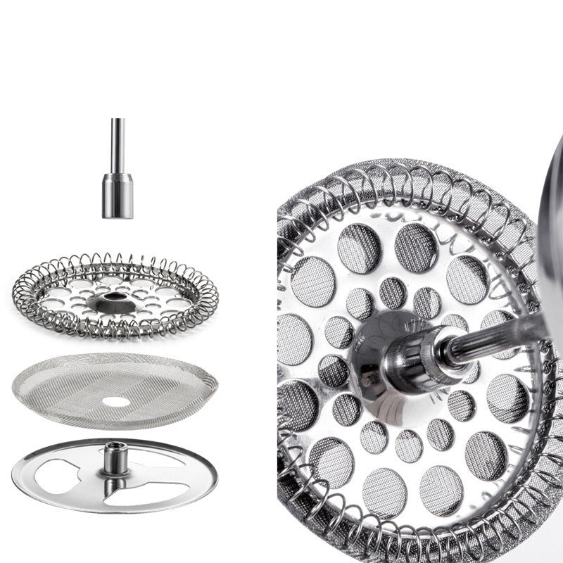 Coffee pot 304 stainless steel French press double-layer hand-pour straight handle coffee brewing pot - V.I.P Digital Presence