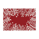 Christmas tree bell print placemat red striped plaid linen table mat Christmas party decoration insulation mat - V.I.P Digital Presence