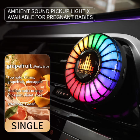 Car aromatherapy air outlet atmosphere light Car sound pickup light Car perfume voice-controlled rhythm light - V.I.P Digital Presence