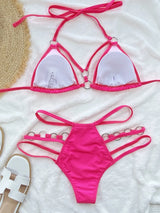 Cutout Halter Neck Two-Piece Bikini Set - V.I.P Digital Presence
