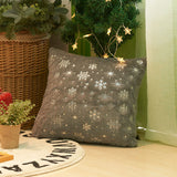 Christmas Snowflake Plush Hot Silver Sofa Pillowcase (excluding core) Home Pillow Cover - V.I.P Digital Presence