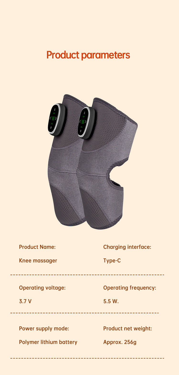 Heated Knee Brace Wrap Pad Dual-use Thermostat Usb Heating Knee Pads For Knee Sprains Strains Arthritis with massage - V.I.P Digital Presence