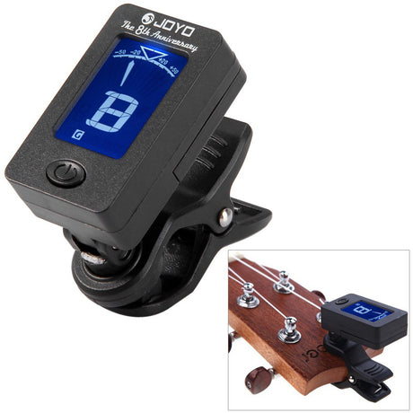JOYO JT - 01 Clip-on 360 Degree Rotation LCD Digital Guitar Tuner for Bass Ukulele - V.I.P Digital Presence