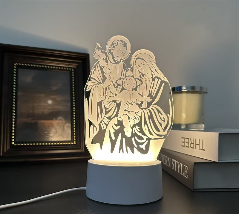 Acrylic 3D Night Light Creative Gift Bedroom Bedhead Atmosphere Plug in Small Desk Lamp - V.I.P Digital Presence