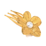 Stainless steel shell hair clip with bangs, high-end feel, ins metal hair accessories, broken hair clip at the back of the head - V.I.P Digital Presence