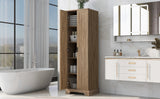 Storage Cabinet with Two Doors for Bathroom, Office, Adjustable Shelf, MDF Board, Brown - V.I.P Digital Presence