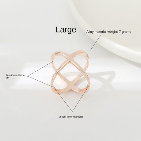 Creative Rice King Star Gold-Plated Scarf Buckle Multi-Purpose X Cross Hollow Smooth Surface Scarf Square Shawl Buckle - V.I.P Digital Presence