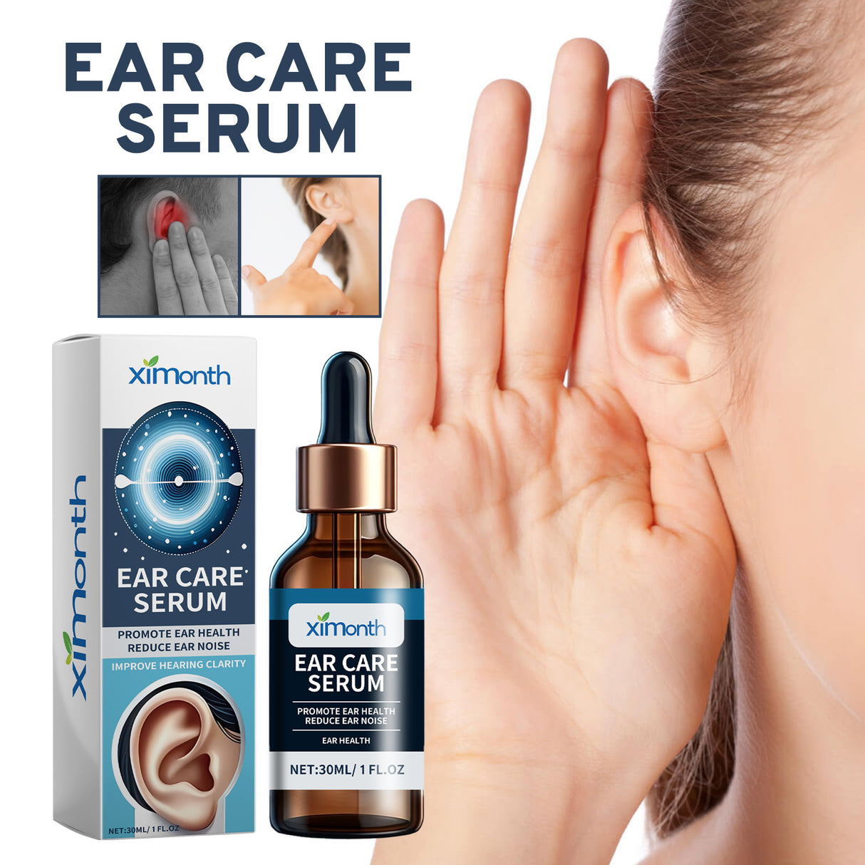 Ear Care Serum, Relieve Dizziness Tinnitus Back Ear Pain Ear Hearing Discomfort Clean Earwax Ear Drops - V.I.P Digital Presence