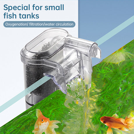 New USB - powered hanging aquarium filter, 2.5W, 250L/H. Ideal for aquariums under 30cm. Mini size. - V.I.P Digital Presence