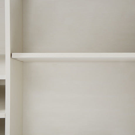 White Faux Rattan Barn Door Wine Cabinet with Wine Rack and Wine Glass Rack, Double Door Design with Removable Shelves - V.I.P Digital Presence